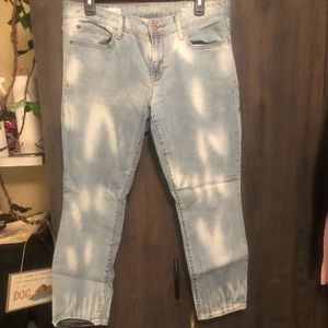 Gap cropped bleached jeans